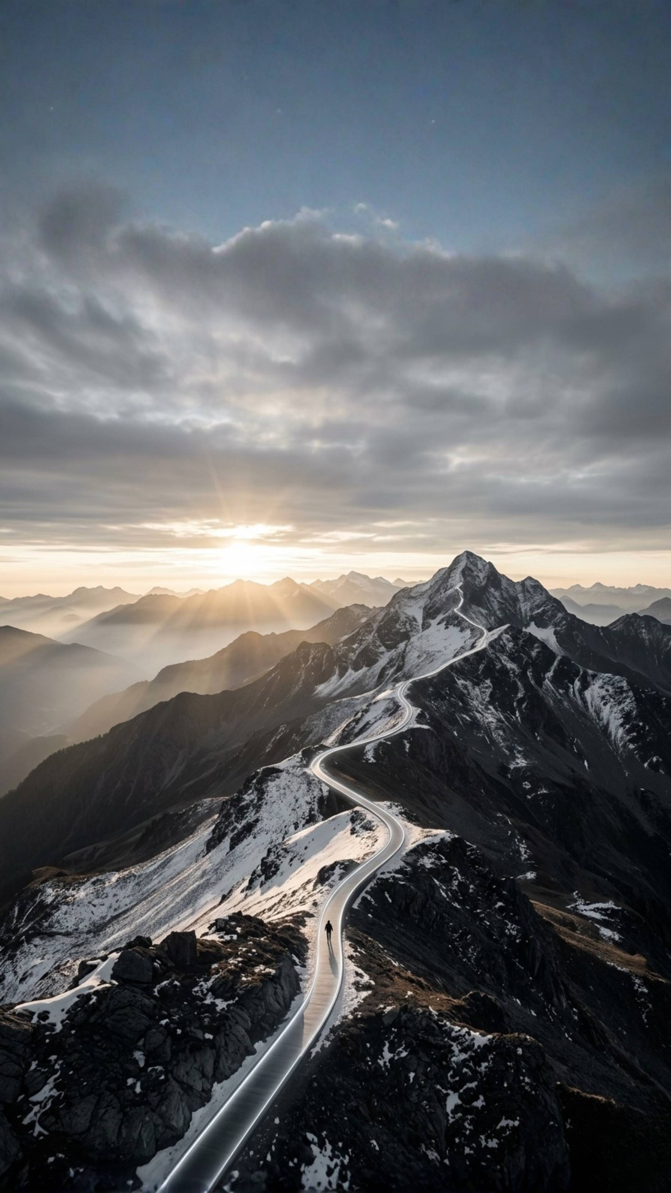 Abstract digital mountain landscape symbolizing Prime Commercecreativity and growth in web design and development